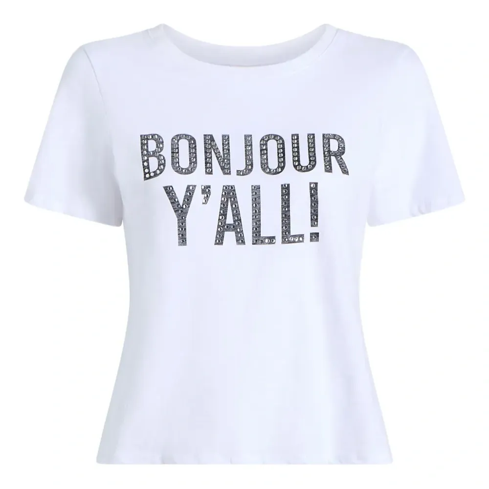 декорированная футболка Bonjour Y'all