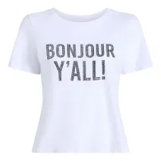 декорированная футболка Bonjour Y'all