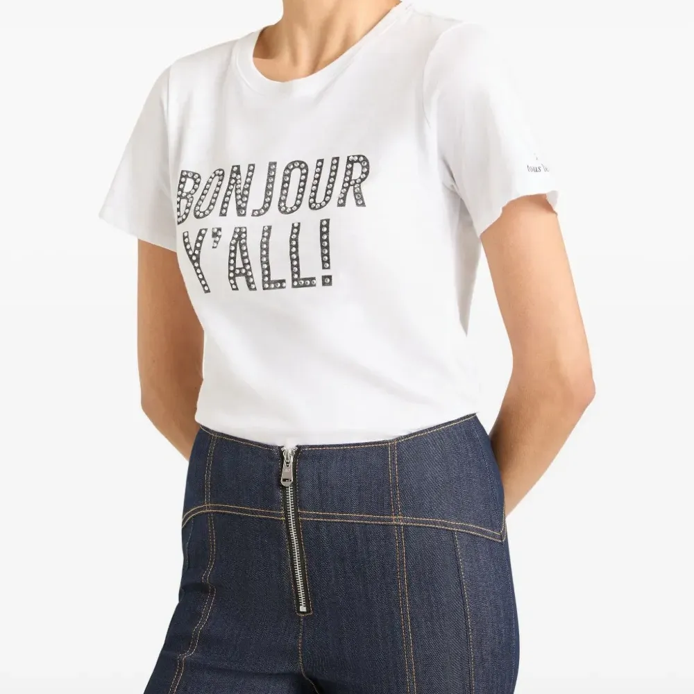 декорированная футболка Bonjour Y'all
