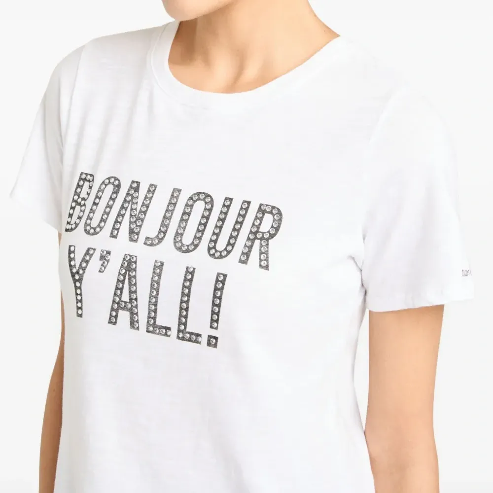 декорированная футболка Bonjour Y'all