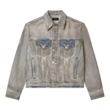 Джинсовая куртка Arcilla с эффектом потертости