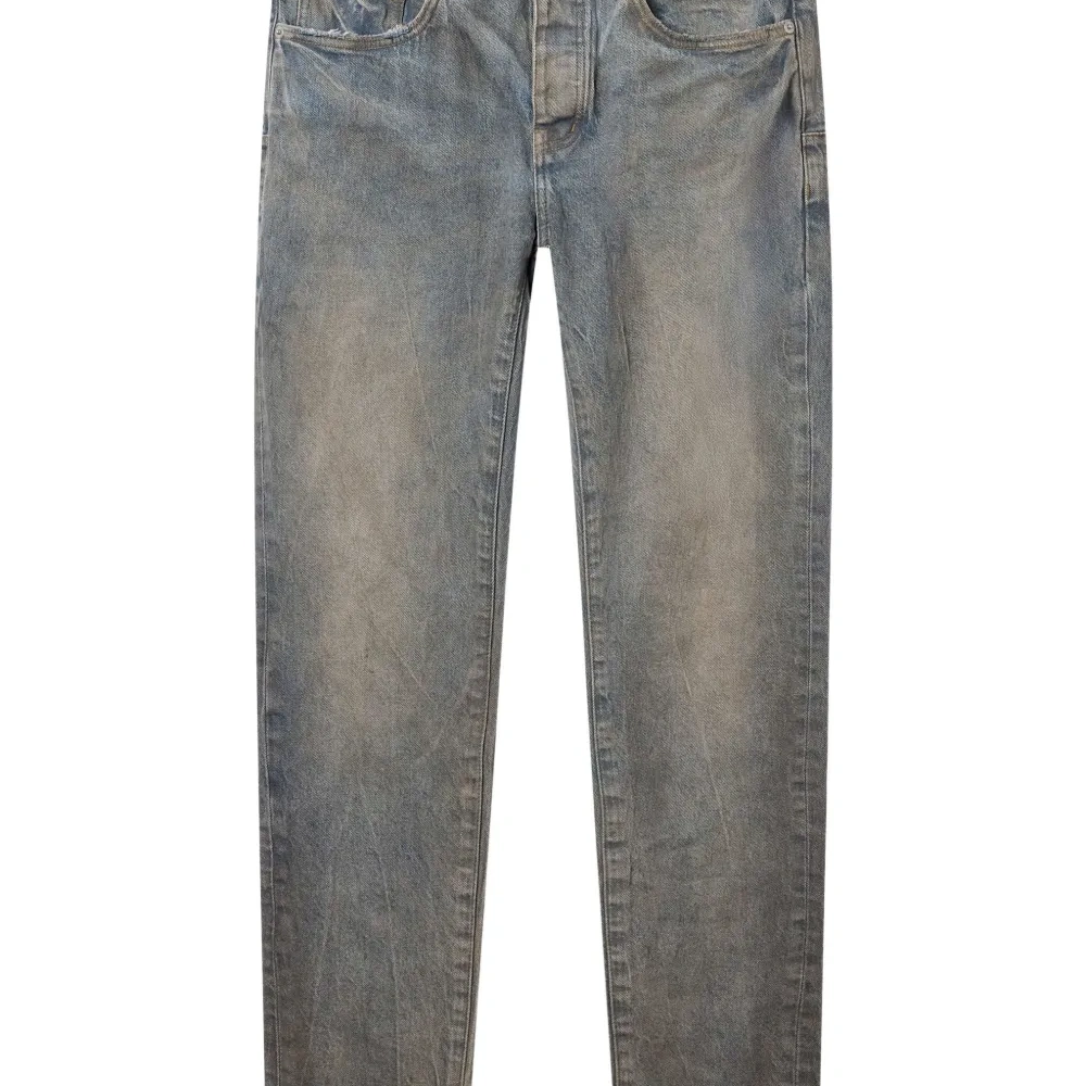 Джинсы P001 с эффектом потертости