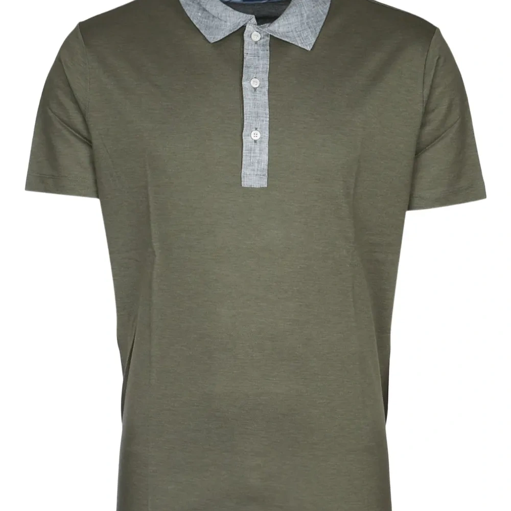 рубашка поло с контрастным воротником