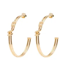 Серьги-кольца с логотипом