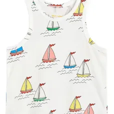 Топ-жилет с принтом парусника