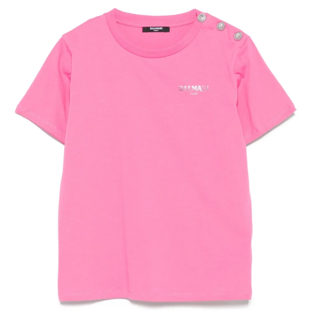 Футболка с декорированными пуговицами