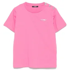 Футболка с декорированными пуговицами