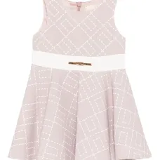 расклешенное платье с монограммой