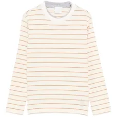 полосатая футболка с длинными рукавами