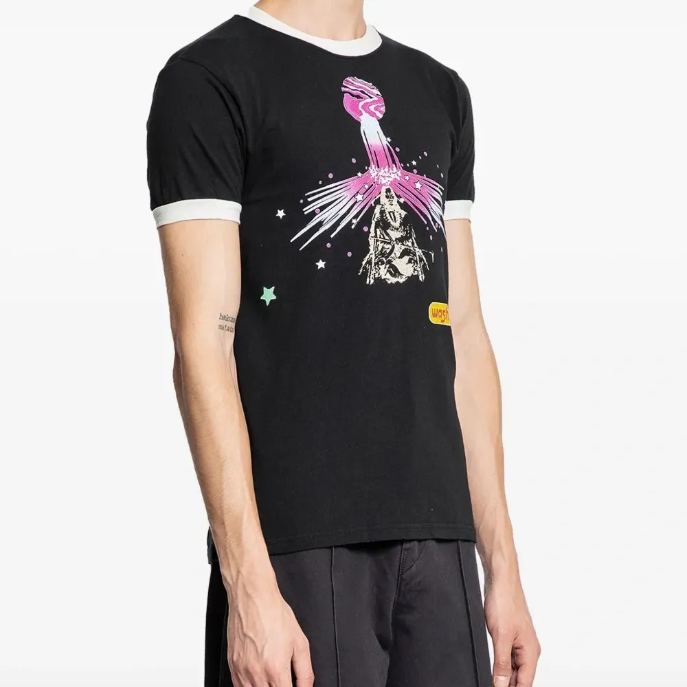 Футболка с контрастной окантовкой