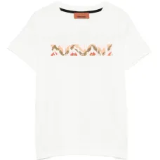 футболка с пайетками и логотипом