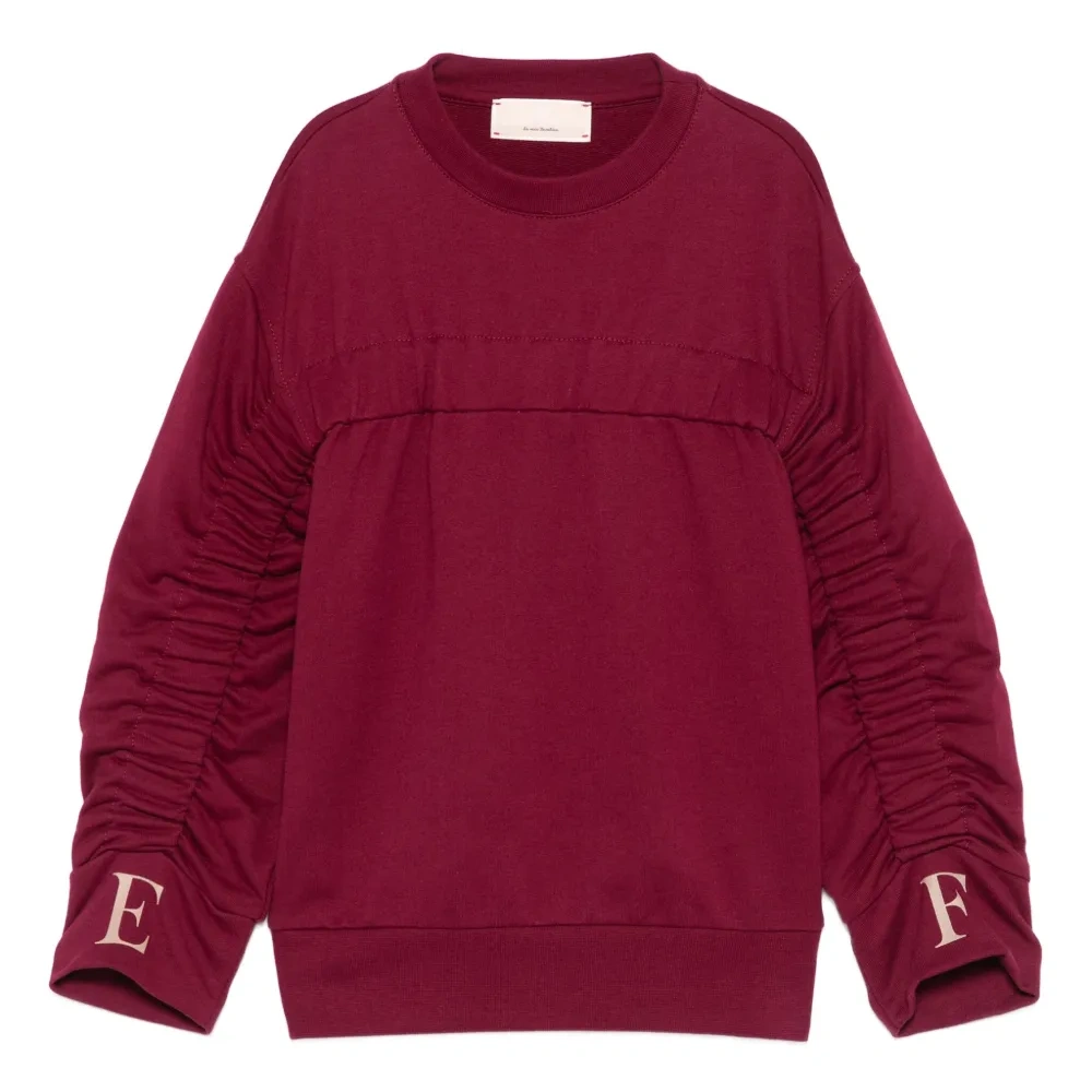 толстовка с присборенными рукавами