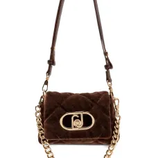 Маленькая стеганая сумка через плечо LaPuffy с логотипом