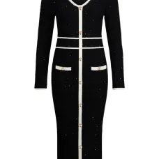 Платье миди с пайетками