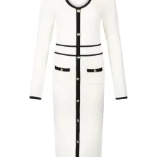 Платье миди с декоративными пуговицами