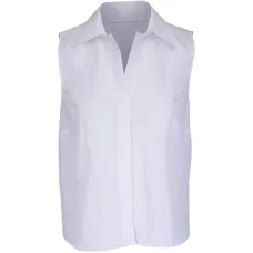 Блузка без рукавов с воротником