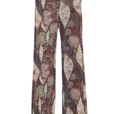 Расклешенные брюки с цветочным узором Расклешенные брюки с цветочным узором