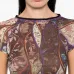Сетчатый топ с цветочным узором