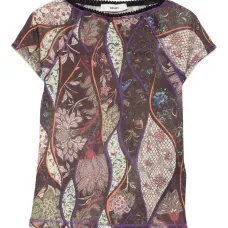 Сетчатый топ с цветочным узором Сетчатый топ с цветочным узором