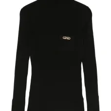 Свитер в рубчик с высоким воротником