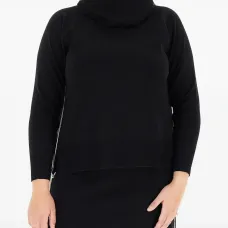 Свитер с воротником-хомутом и полосками Свитер с воротником-хомутом и полосками