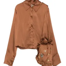 Блузка с заостренным воротником Блузка с заостренным воротником