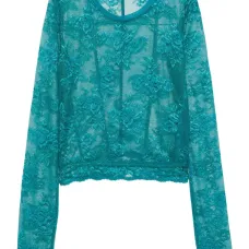 Кружевная блузка с фестонами