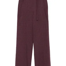 Брюки в клетку с поясом Брюки в клетку с поясом