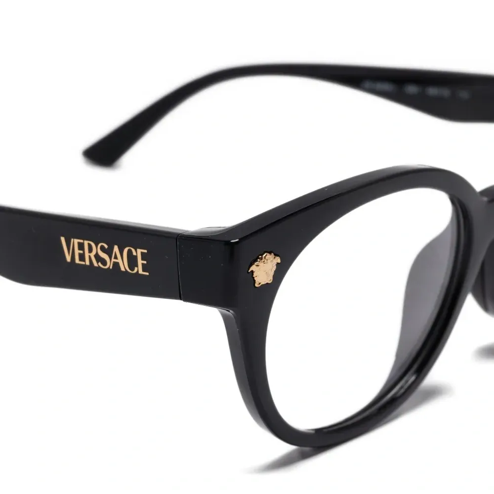 Очки в круглой оправе с декором Medusa