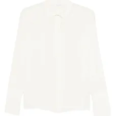 Шелковая рубашка с длинными рукавами