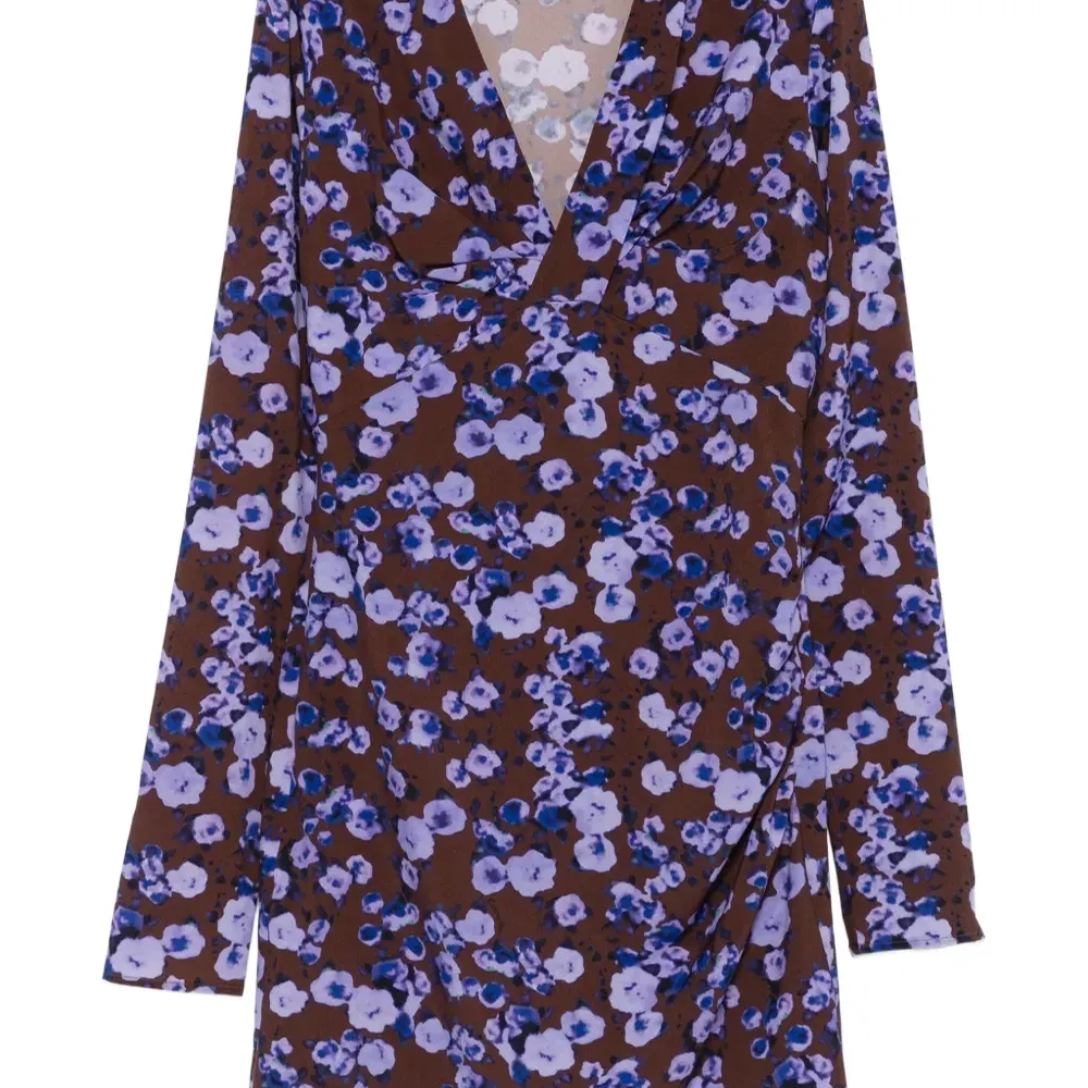 Платье мини с цветочным принтом