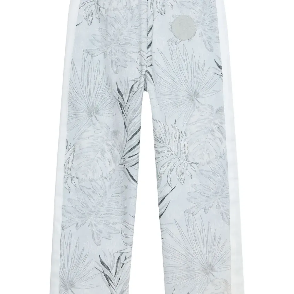 Брюки с лампасами и принтом