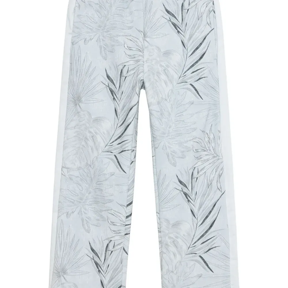 Брюки с лампасами и принтом