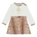 Платье с леопардовым принтом и логотипом