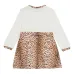 Платье с леопардовым принтом и логотипом