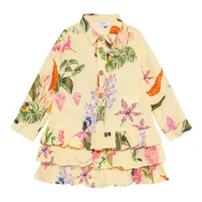 Платье с оборками и принтом