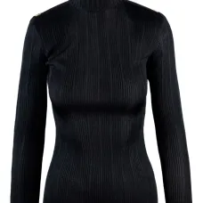 Свитер в рубчик с высоким воротником