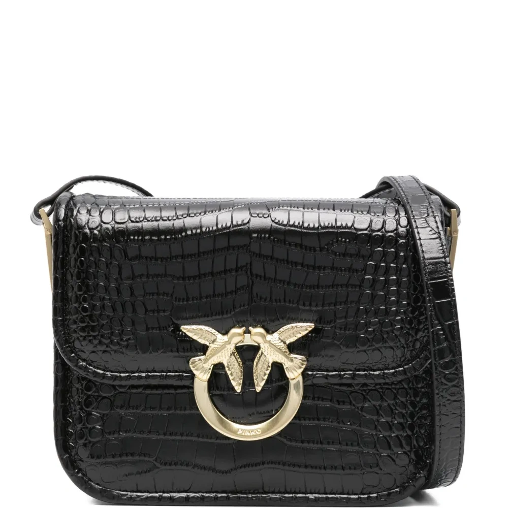 Сумка через плечо с тиснением под кожу крокодила