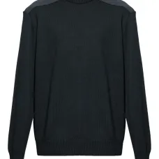 Шерстяной свитер с нашивками на плечах