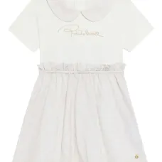 Платье с воротником Питер Пэн и леопардовым принтом