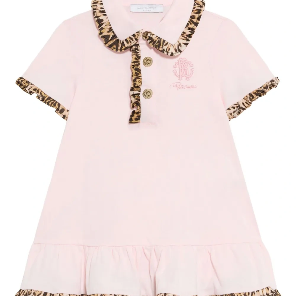 Платье с оборками и принтом