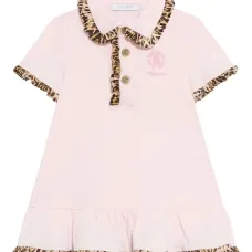 Платье с оборками и принтом