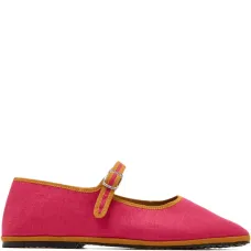 Льняные балетки Bambina с пряжками