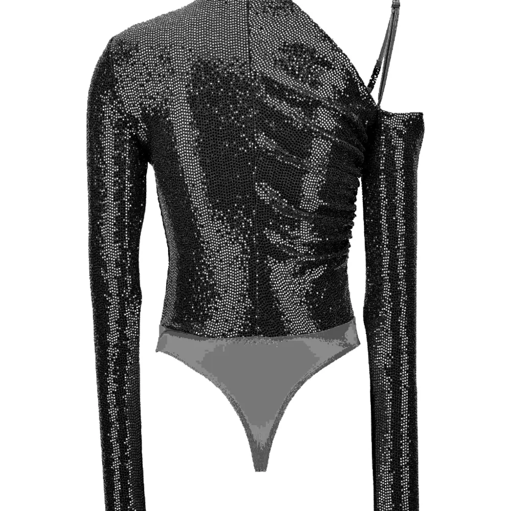 Декорированный комбинезон на одно плечо с пайетками