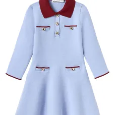 Платье с воротником поло