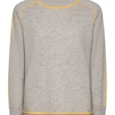 Свитер с высоким воротником и контрастной отделкой Свитер с высоким воротником и контрастной отделкой