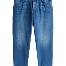 Зауженные джинсы с эффектом потертости