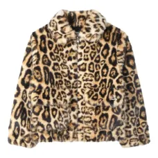 Куртка из искусственного меха с леопардовым принтом Куртка из искусственного меха с леопардовым принтом