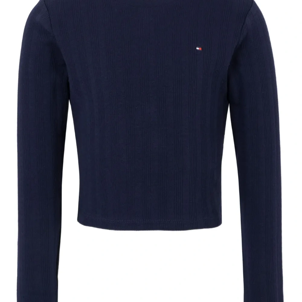 футболка в рубчик с длинными рукавами