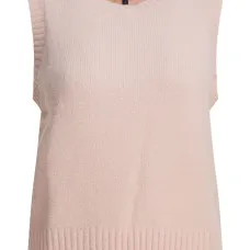 Трикотажный топ с круглым вырезом